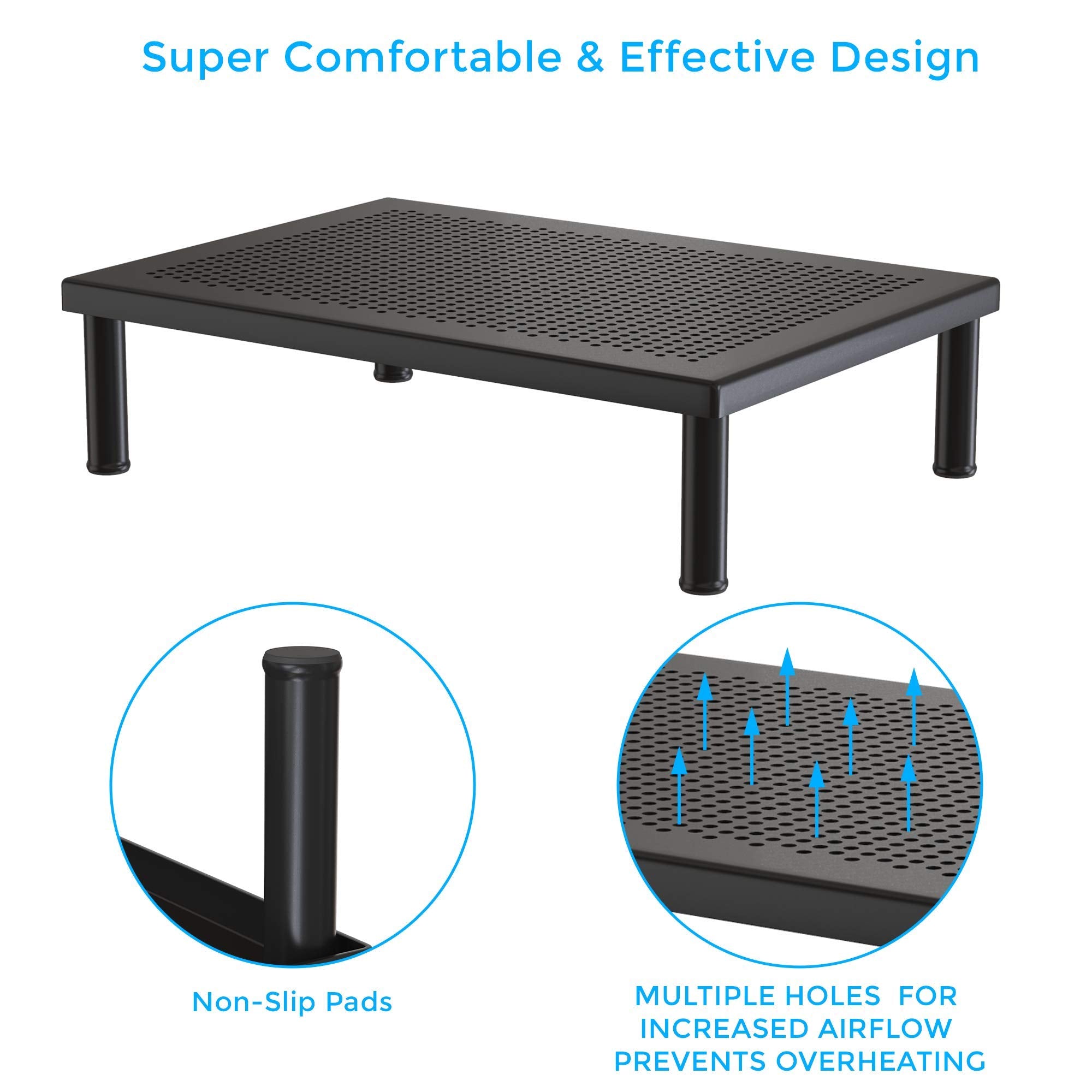 APPUCOCO Heavy Metal Universal Microwave Oven Fix Stand for Kitchen Platform - Floor (Up to 30L) Black.